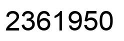 Number 2361950 black image