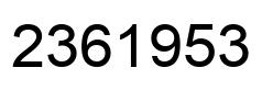 Number 2361953 black image