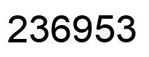 Number 236953 black image