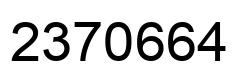 Number 2370664 black image
