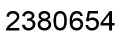 Number 2380654 black image