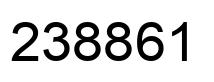 Number 238861 black image