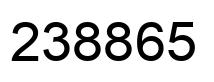Number 238865 black image