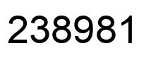 Number 238981 black image