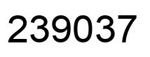 Number 239037 black image