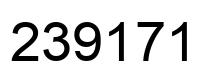Number 239171 black image
