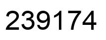 Number 239174 black image