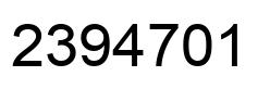 Number 2394701 black image