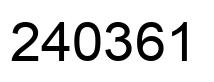 Number 240361 black image