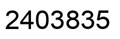 Number 2403835 black image