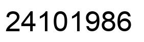 Number 24101986 black image