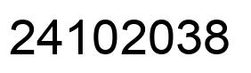 Number 24102038 black image