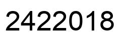 Número 2422018 imagen negro