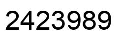 Number 2423989 black image