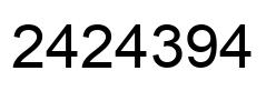 Number 2424394 black image