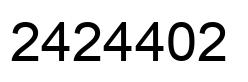 Number 2424402 black image