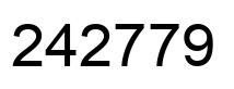 Number 242779 black image