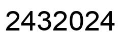 Número 2432024 imagen negro