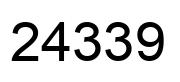Number 24339 black image