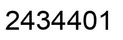 Number 2434401 black image