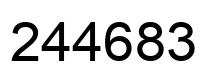 Número 244683 imagen negro