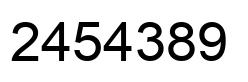 Number 2454389 black image