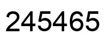 Number 245465 black image