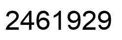 Number 2461929 black image