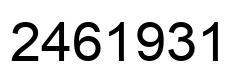 Number 2461931 black image