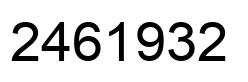 Number 2461932 black image
