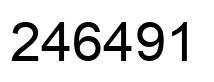 Number 246491 black image