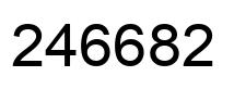 Number 246682 black image