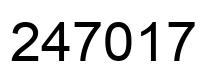 Number 247017 black image