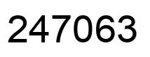 Number 247063 black image