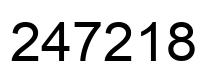 Number 247218 black image