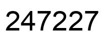 Number 247227 black image