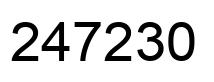 Number 247230 black image