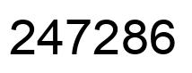Number 247286 black image