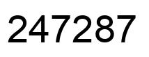 Number 247287 black image