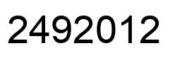 Number 2492012 black image