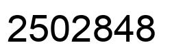Number 2502848 black image