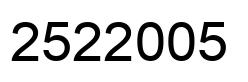 Number 2522005 black image