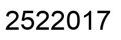 Number 2522017 black image