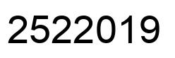 Number 2522019 black image