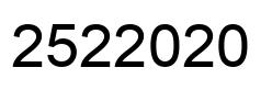 Number 2522020 black image
