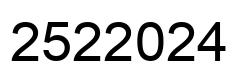 Number 2522024 black image