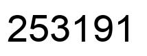 Number 253191 black image