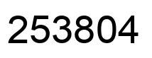 Número 253804 imagen negro