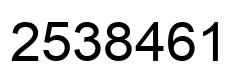 Number 2538461 black image