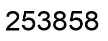 Number 253858 black image